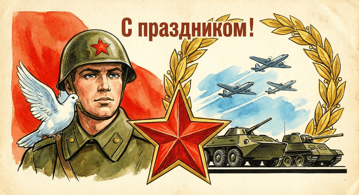 С Днем защитника Отечества! Мужество, честь и верность своему делу!